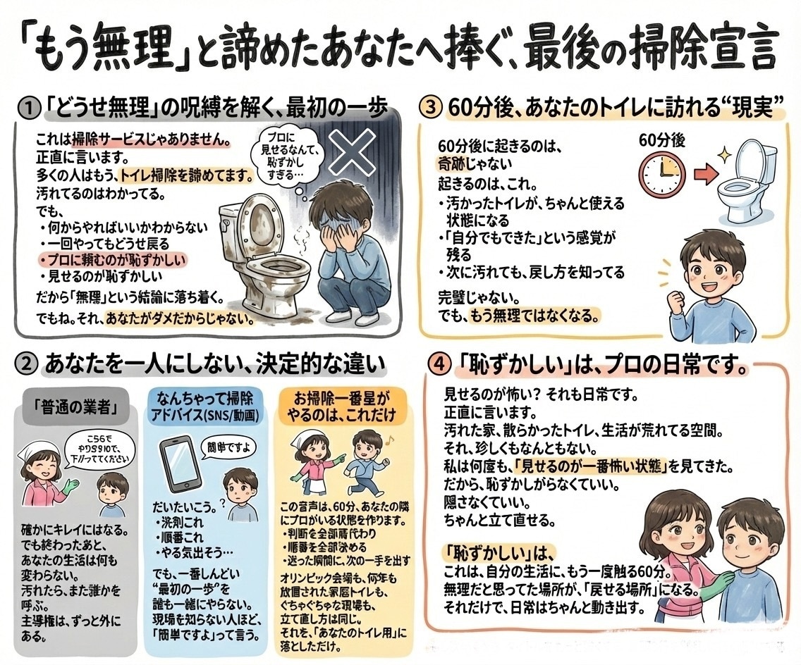 清掃歴16年の現役のプロがトイレ掃除音声を届けます なぜプロの掃除は早いのか？音声を聞いてその魔法が再現できます イメージ8