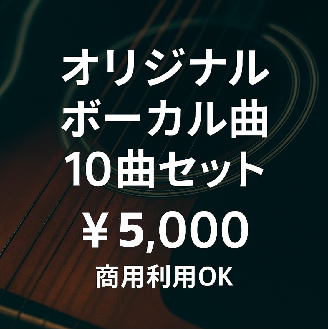 あなたのオリジナルソングを作ります BGMじゃなくボーカル入り楽曲が必要なあなたへ イメージ1