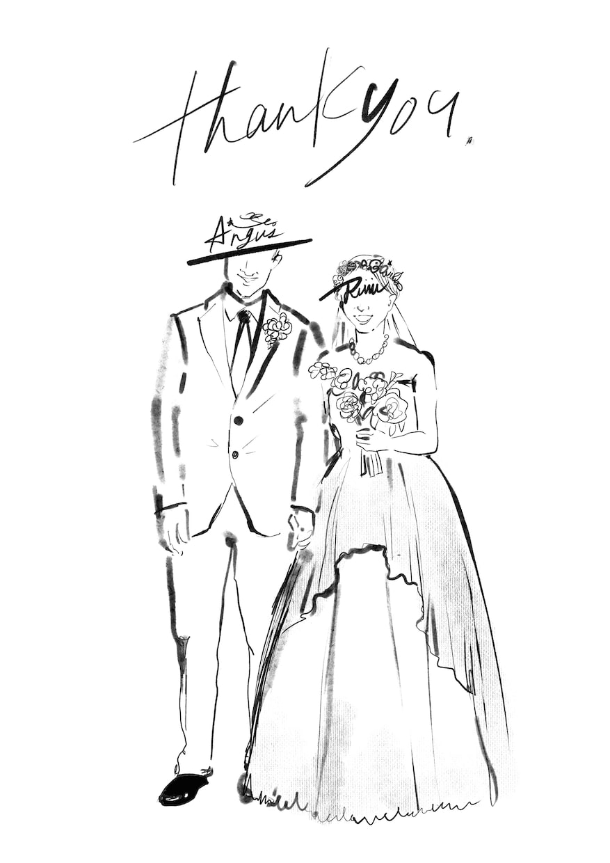 ヴィンテージ風♡モードなイラストを描きます お顔に名前を入れて他にはない特別な１枚を♪ イメージ6