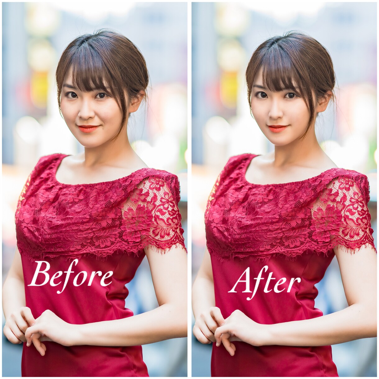 人物レタッチ(写真修正・加工)いたします プロのレタッチャーが写真を綺麗に仕上げます。 イメージ4