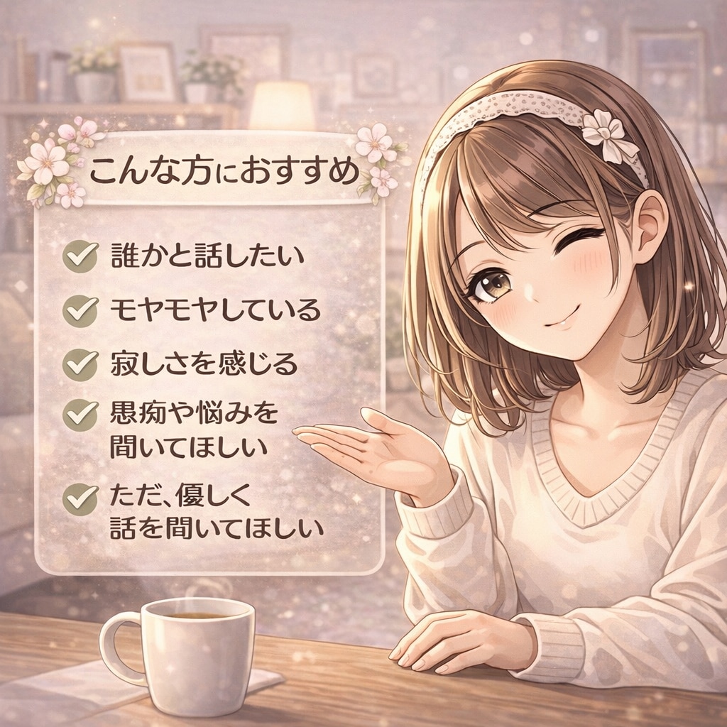 LINE感覚！30分間即レスします あなたのペースで大丈夫ココロの保健室｜やさしくお話聞きます イメージ3