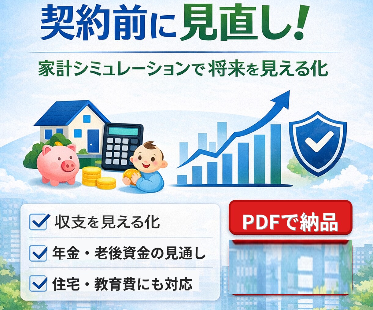 あなた専用ライフプランシートをPDFで提供します 契約前に一度見直しませんか？ライフプランを見える化 イメージ1