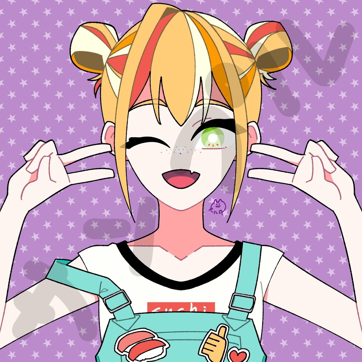 可愛いSNSアイコンお安く描きます シンプル&ポップで平面的なアニメ塗りイラスト イメージ4
