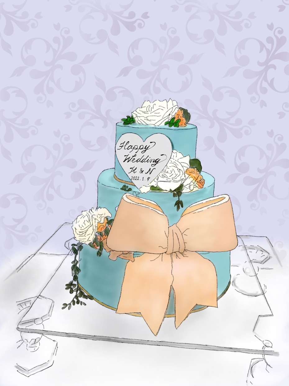 結婚式・お誕生日のケーキ描きます 記念日ケーキをイラストで思い出に残そう イメージ1