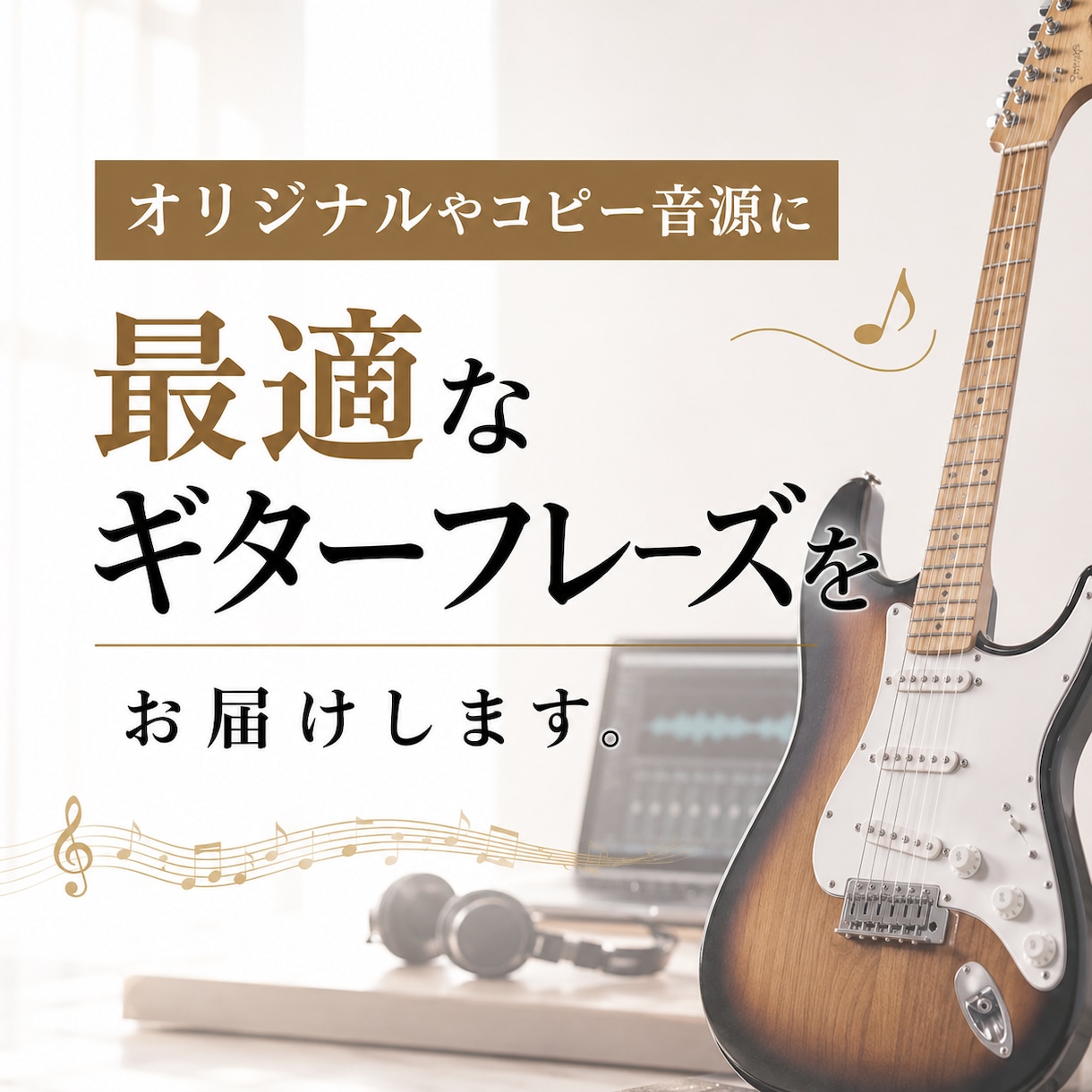 高品質なギター音源をお届けいたします 楽曲に最適なギター音源を提供いたします。 イメージ1