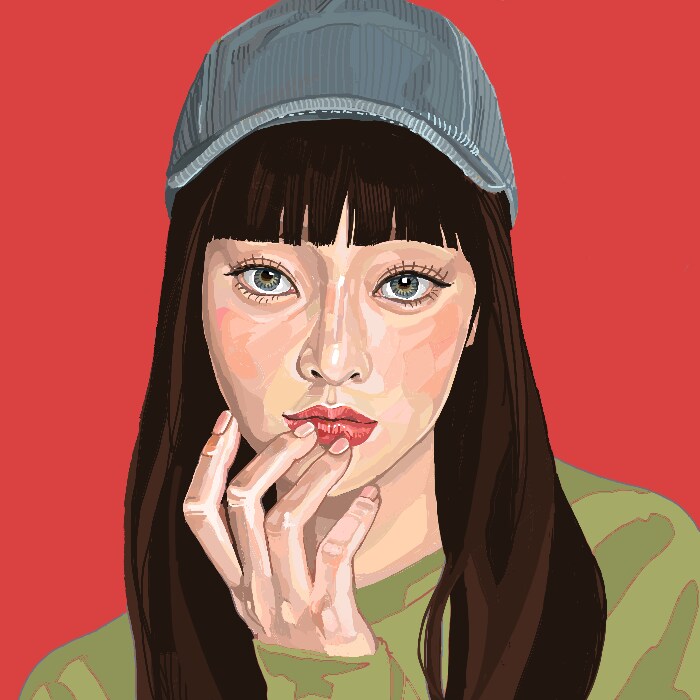 おしゃれ風味な似顔絵描きます 誰でもおしゃれな雰囲気に？♡繊細な線で描く似顔絵 イメージ1