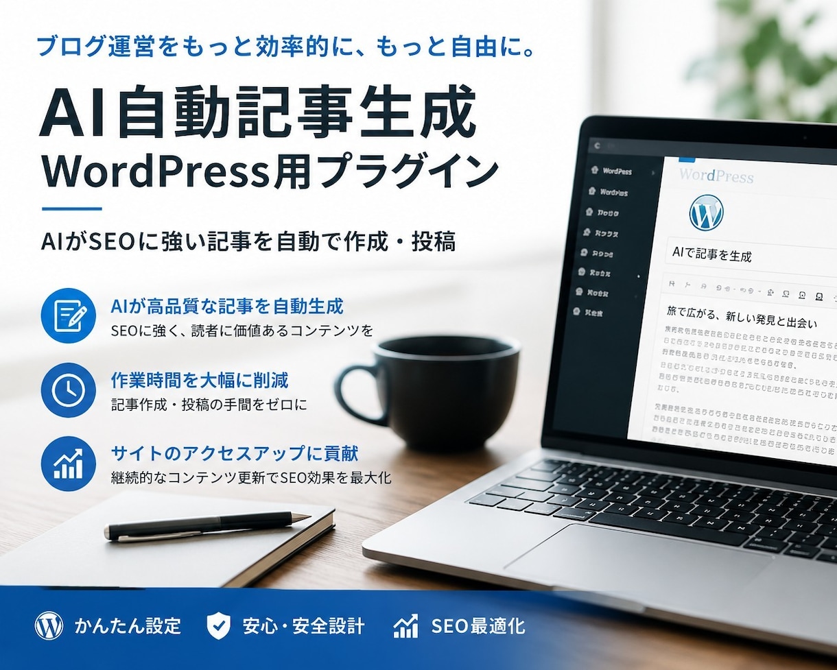AI自動記事投稿ツールをご提供します SEOに強い記事を手間なく作りたい方必見 イメージ1