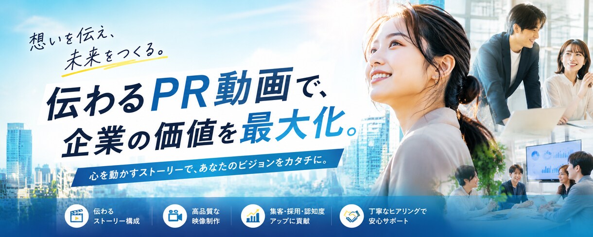 企業様のPR動画を作成致します 会社の魅力を伝えたい、人材を確保したい企業様へ イメージ1
