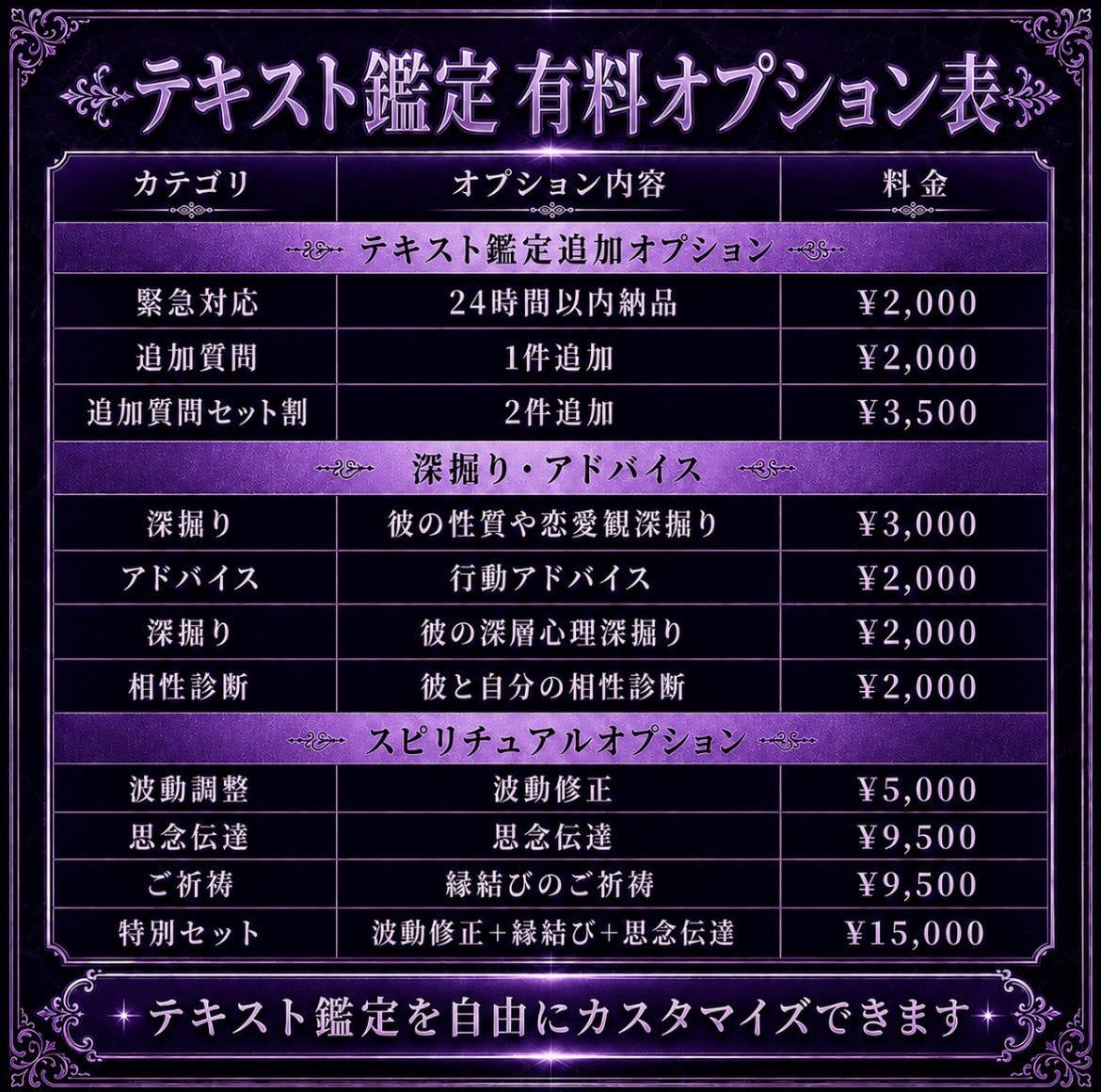 不倫占い｜霊視で彼の本音と2人の未来を深く視ます オーダーメイド｜片思い・音信不通・復縁・今後を丁寧を鑑定 イメージ3