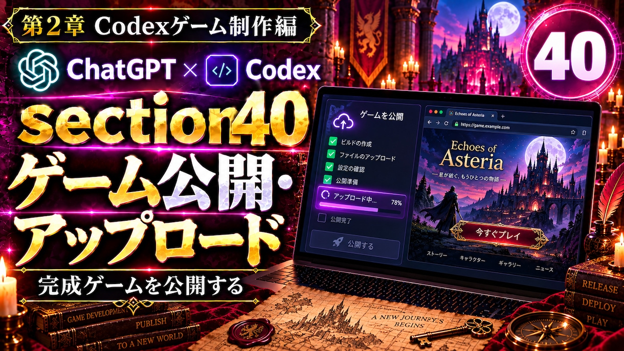 ChatGPT×Codexでゲーム制作教えます チャットするだけ！ノーコードでWiz風ダンジョンRPGを作る イメージ9