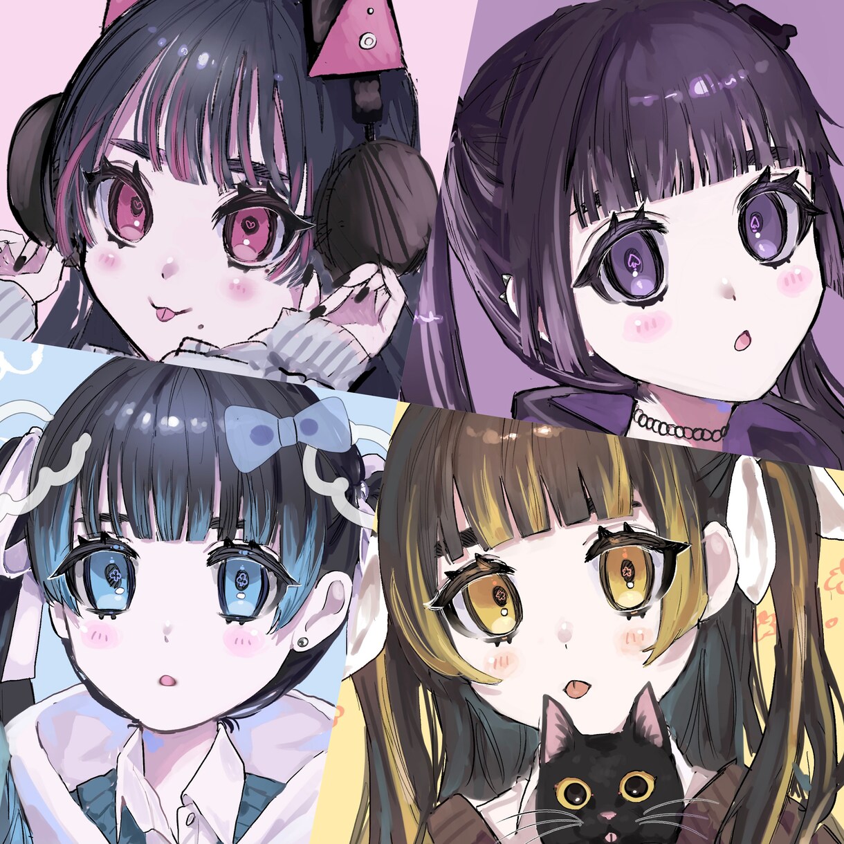 可愛い厚塗りアイコン描きます ちょっぴりﾀﾞｰｸｷｭｰﾄな雰囲気で周りと差をつけよう！ イメージ1