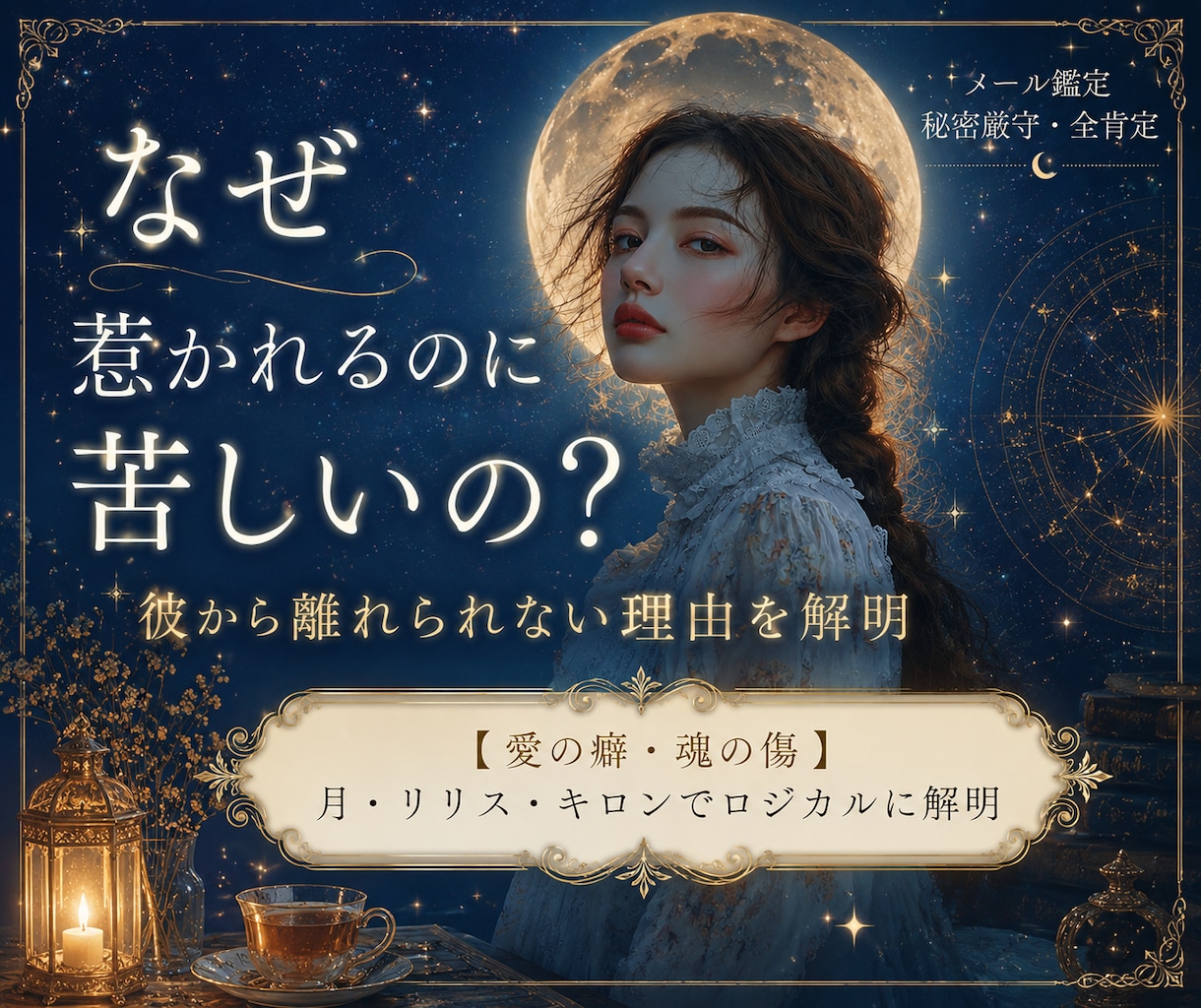 なぜ惹かれるのに苦しい？二人の恋愛相性を星で視ます 手放せない執着の理由を占星術と心理学で全肯定ロジカル解明 イメージ1