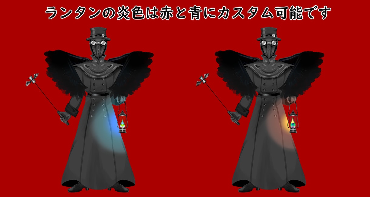 完成品の汎用モデル【ペストマスクの悪魔】販売します VTS対応　Live2D汎用モデル イメージ2