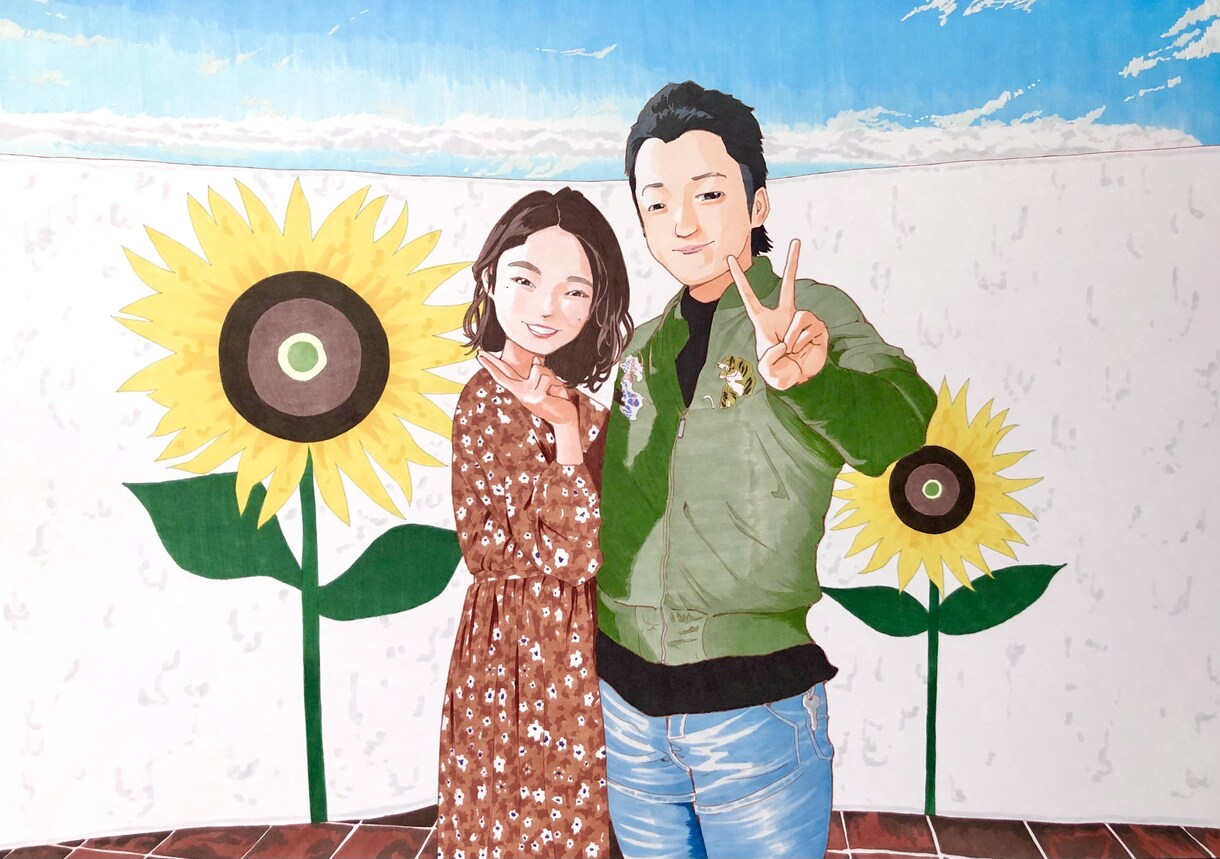 様々な方の似顔絵イラストにお応えします 記念日や日々の感謝のためにいかがでしょうか。ペットも可です イメージ6