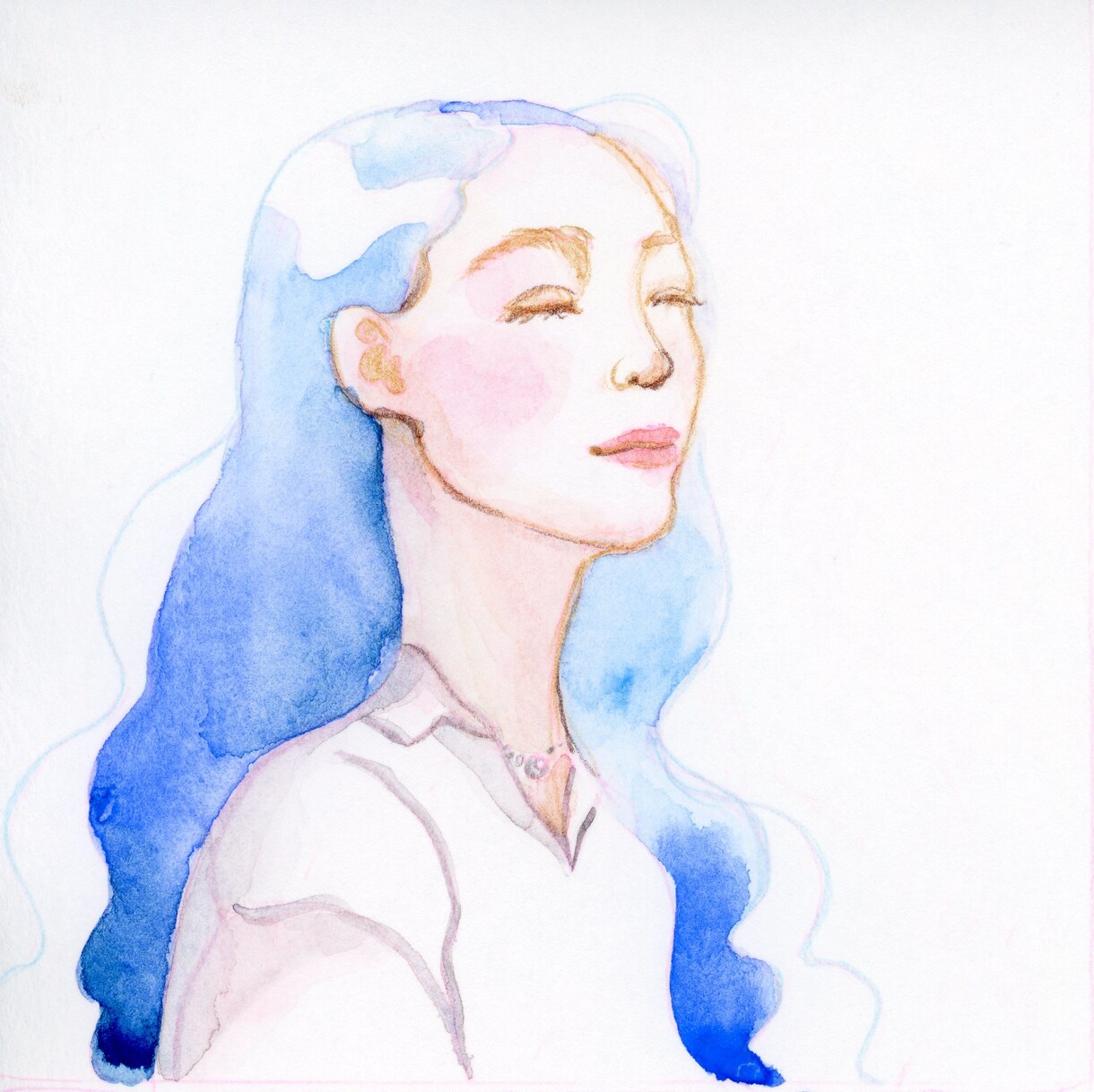 水彩でほんわりとアイコンを手書きで描きます アナログ画材でお写真描きます✾SNSのアイコンや、名刺に等に イメージ4
