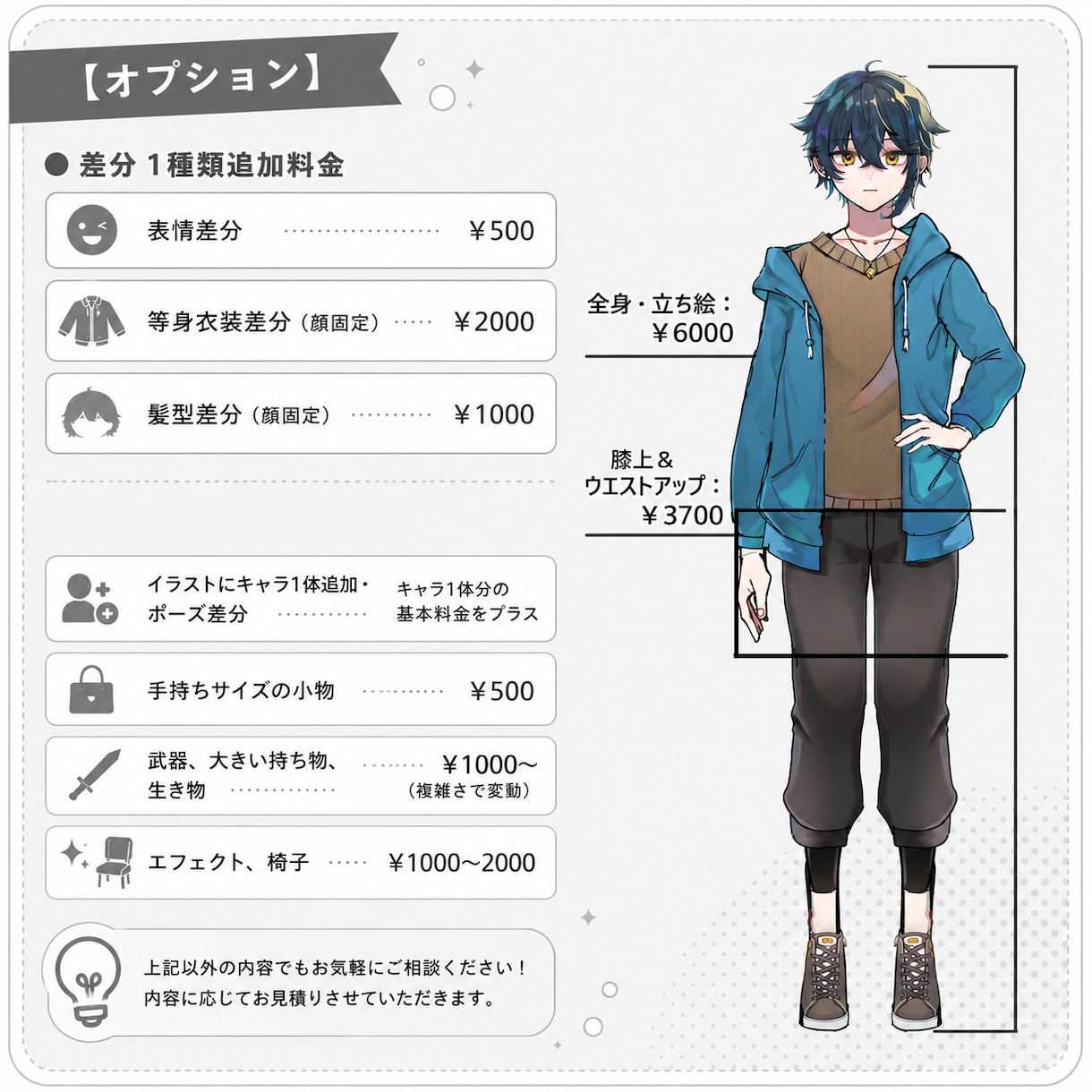 立ち絵制作します 『 表情差分2種まで無料!!! 』 イメージ2