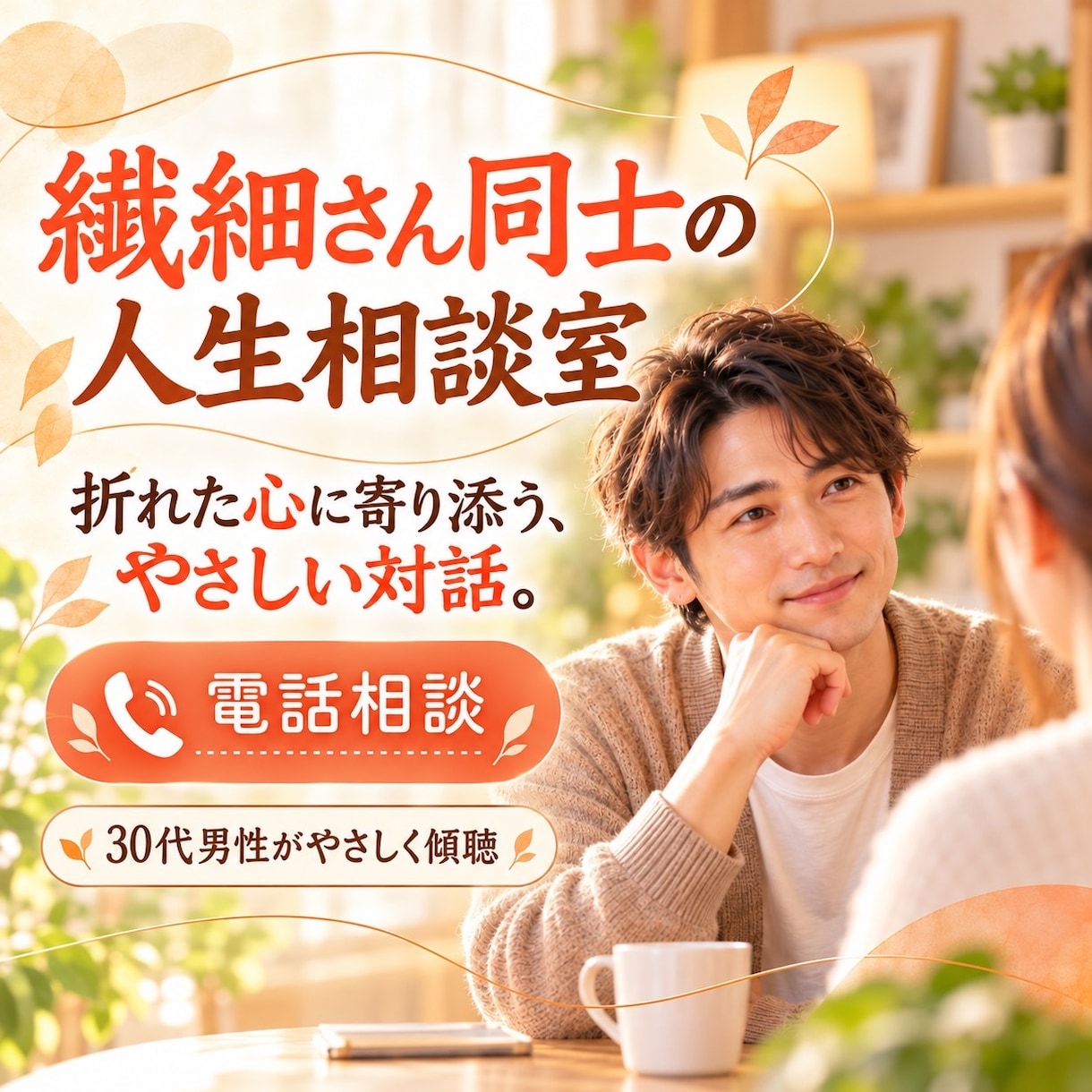 心の折れた繊細さんの人生相談に乗ります 折れた心にやさしい対話を届ける、繊細さん同士の人生相談室です イメージ1