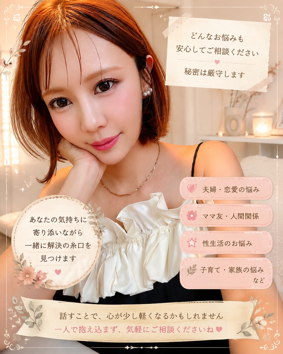経験者だからこそ心に寄り添います ただ聞くだけじゃない。一緒に答えを見つけるパートナー イメージ1