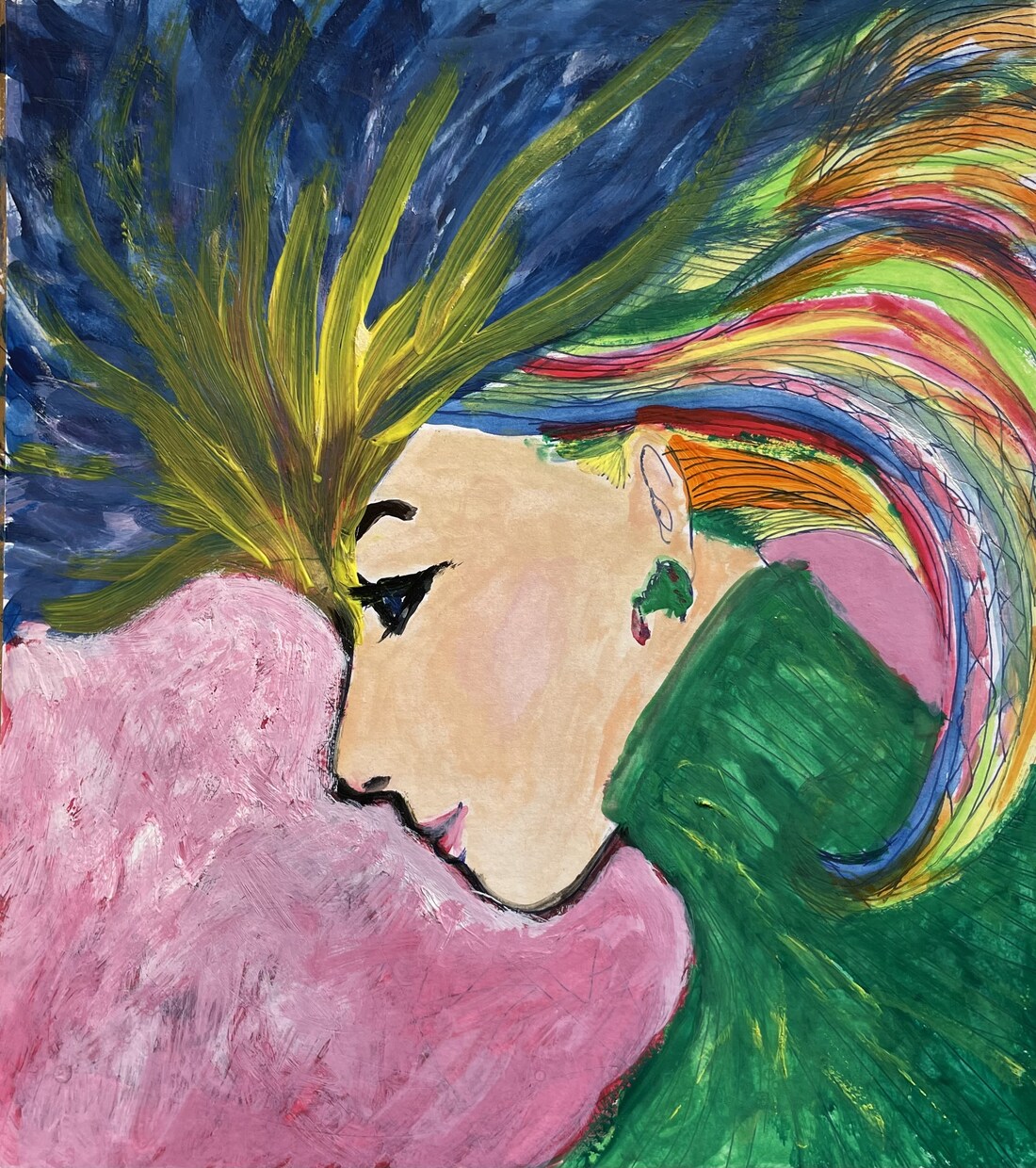 女性のイラスト（上半身）ボールペンで描きます 技術がある方で、何かのベースに使えそうだと思う方 イメージ9