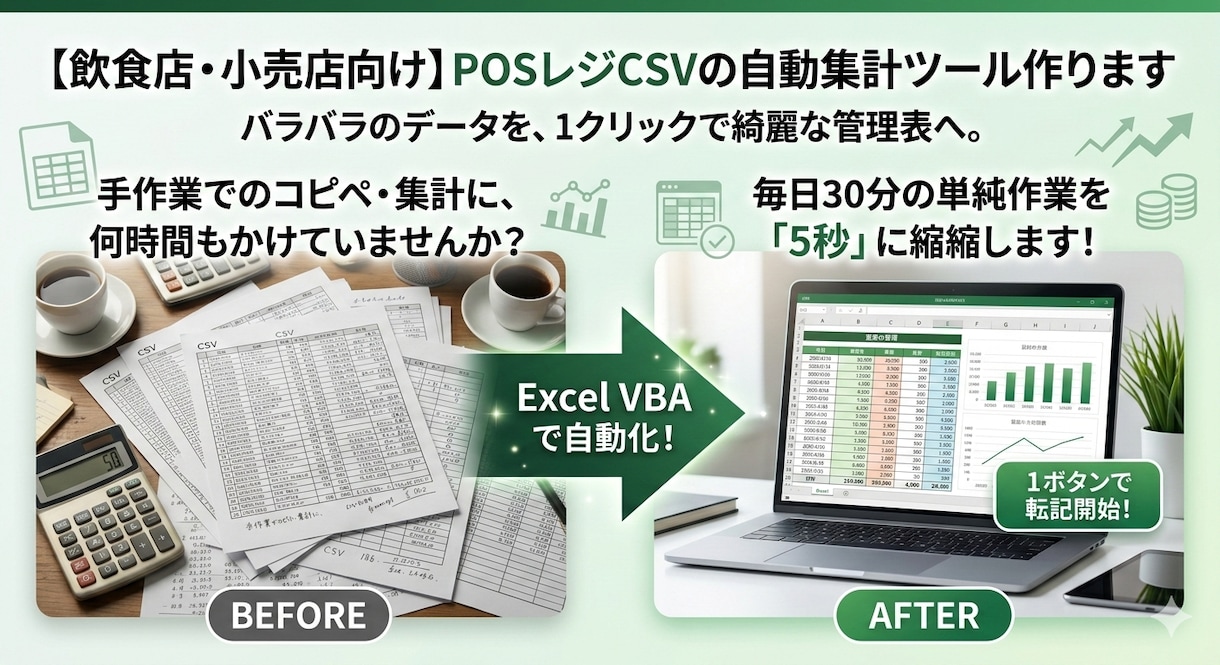 EXCELデータ入力作業の効率化を担います 普段行っているEXCELデータ入力や転記を短時間にできます。 イメージ1