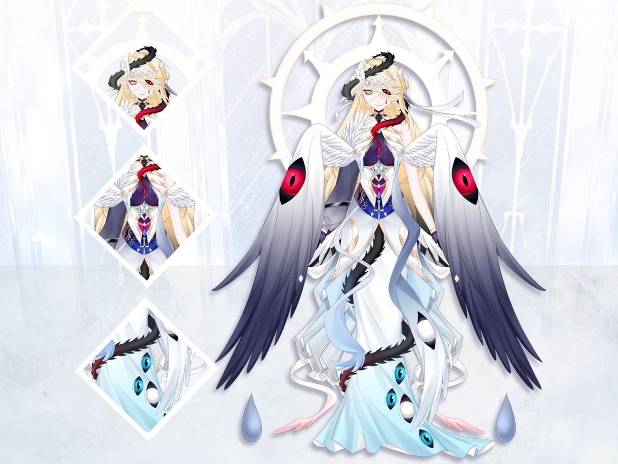 高精度・高複雑度Live2DVモデル制作します 立ち絵からモデリングまで一貫対応無制限修正・商用利用可 イメージ8