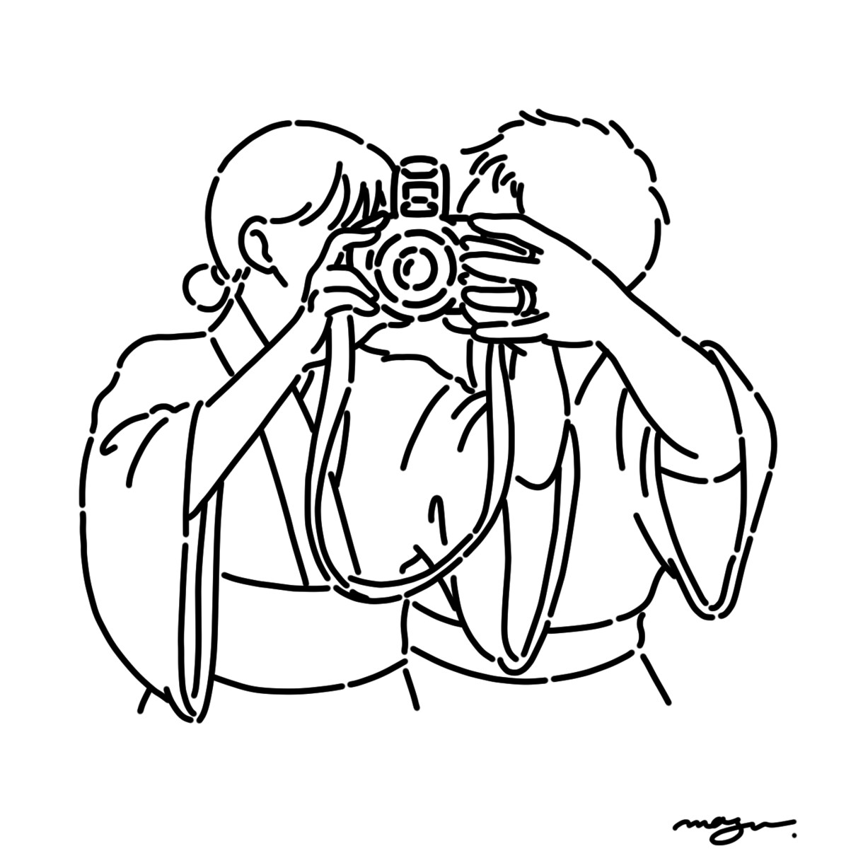 アイコン・イラストオーダー承ります シンプルお洒落なモノクロイラストをSNSなどでどうぞ♡ イメージ5