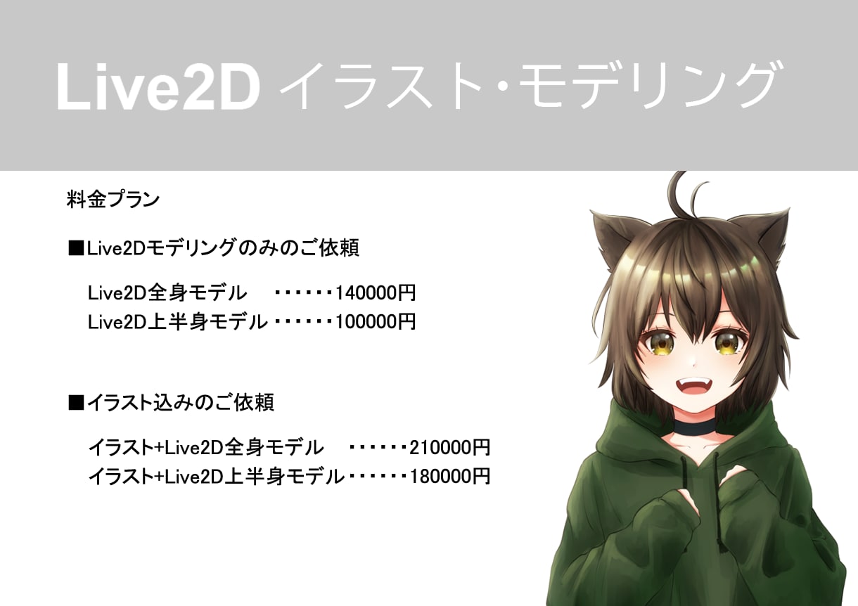 すぐVtuber活動を始められるモデルを制作します Facerig対応Vtuberモデル・キャラクターデザイン イメージ2