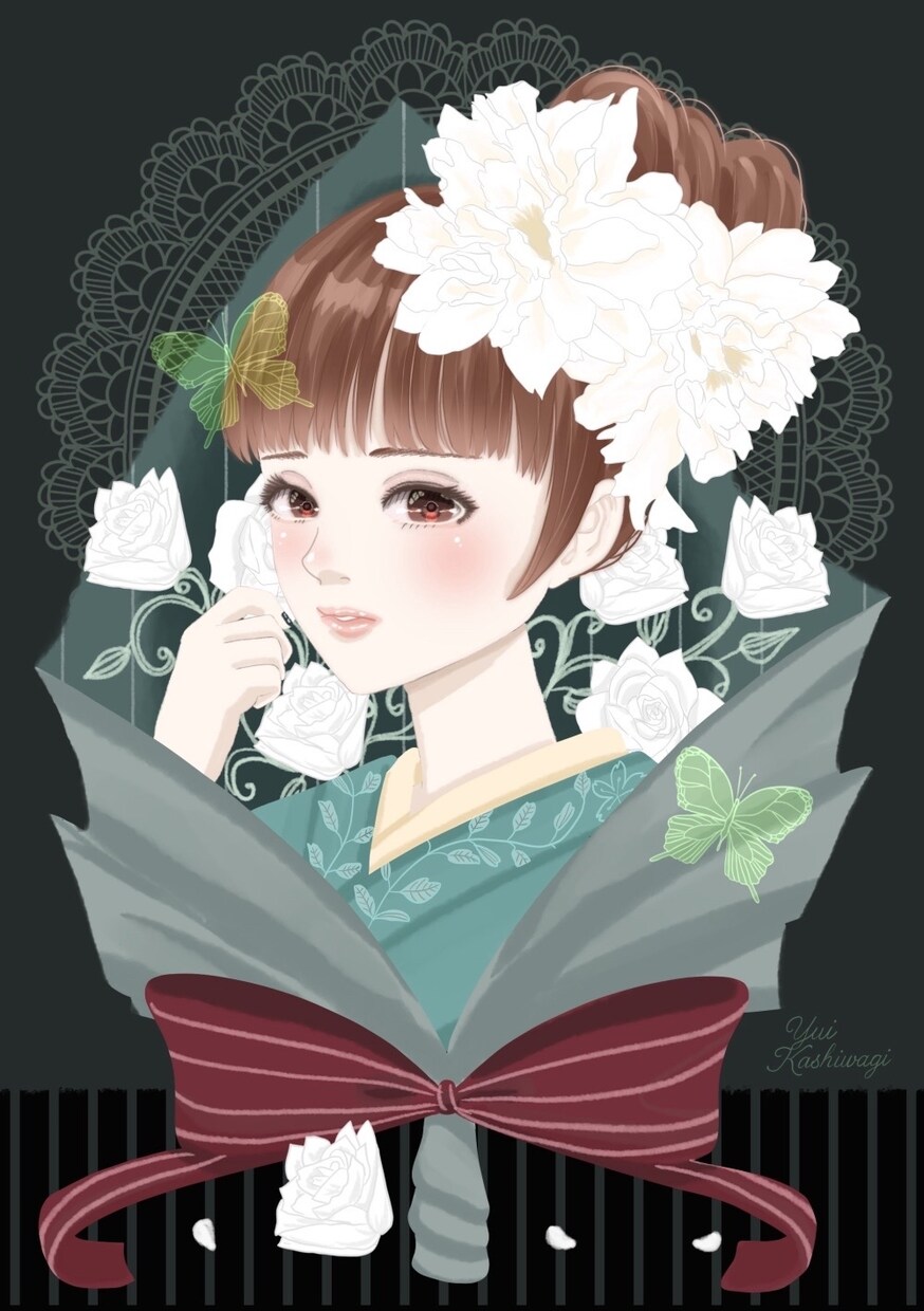 重厚な装飾×花の世界観イラスト制作します 好みの色と雰囲気指定でおまかせ制作します イメージ4