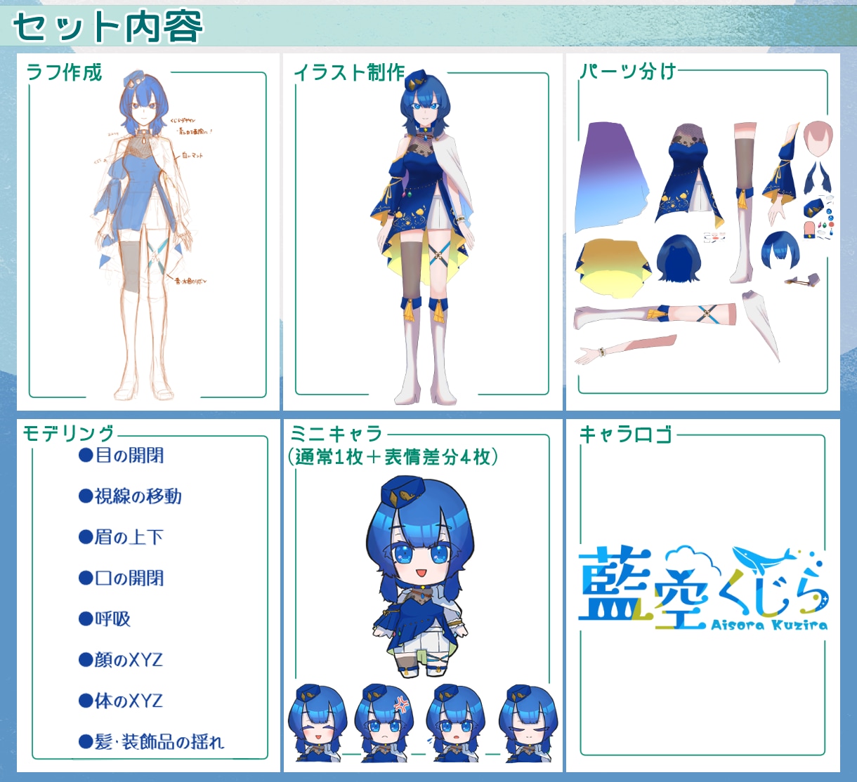 素敵なVtuber用Live2Dモデル作成します イラスト～モデリングまで！さらにミニキャラ、ロゴもセットで！ イメージ2