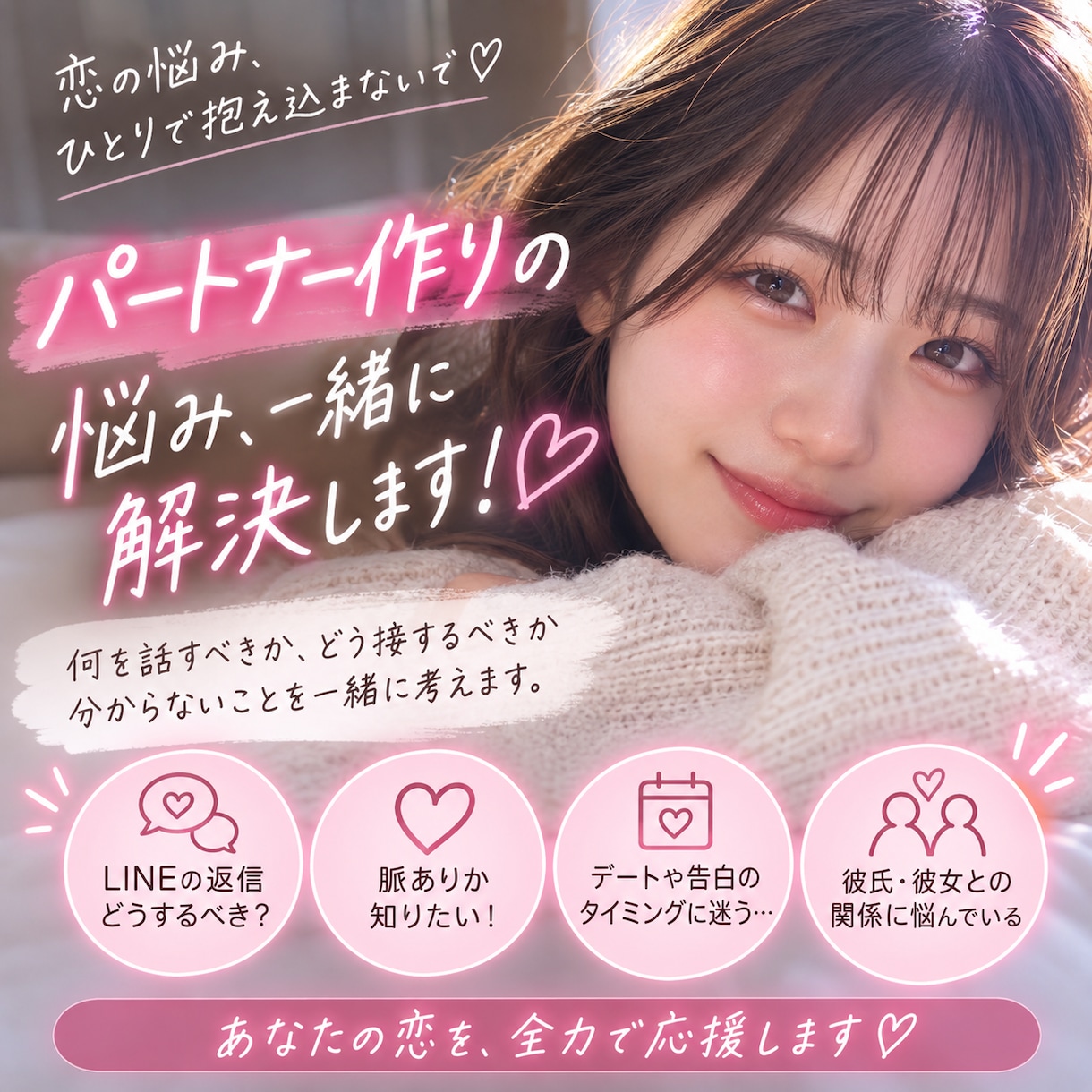 パートナー作りの悩みを一緒に解決します 何を話すべきか、どう接するべきか分からないことを払拭！！ イメージ1