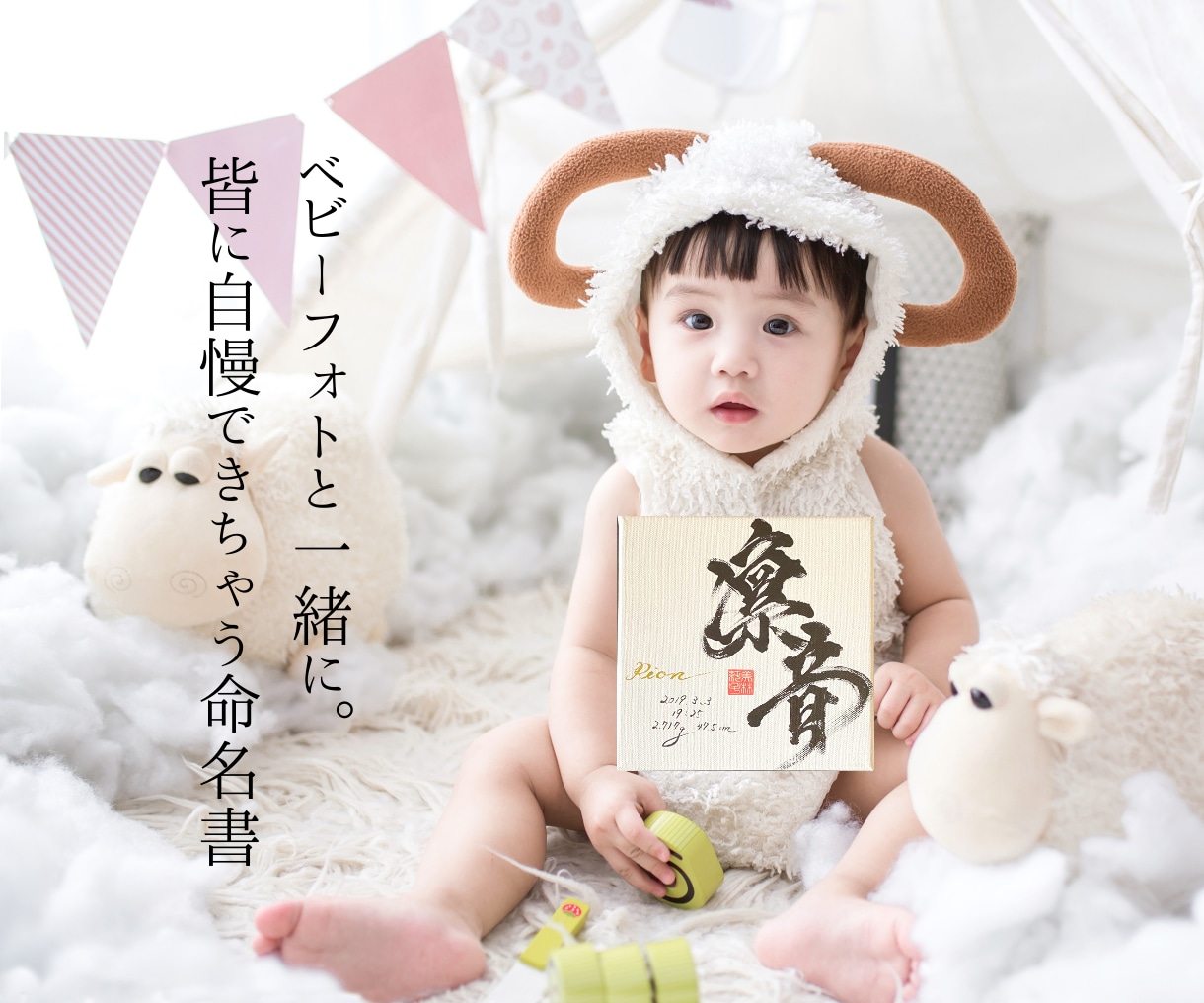 命名書をオーダーでおしゃれに代筆します 大人気！国内外販売累積2853件以上の実力派書道家が制作。 イメージ3
