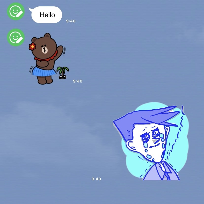思わず笑える、シュールでポップなスタンプ作ります シュールでポップなキャラクターを求めてる方に作成いたします！ イメージ8