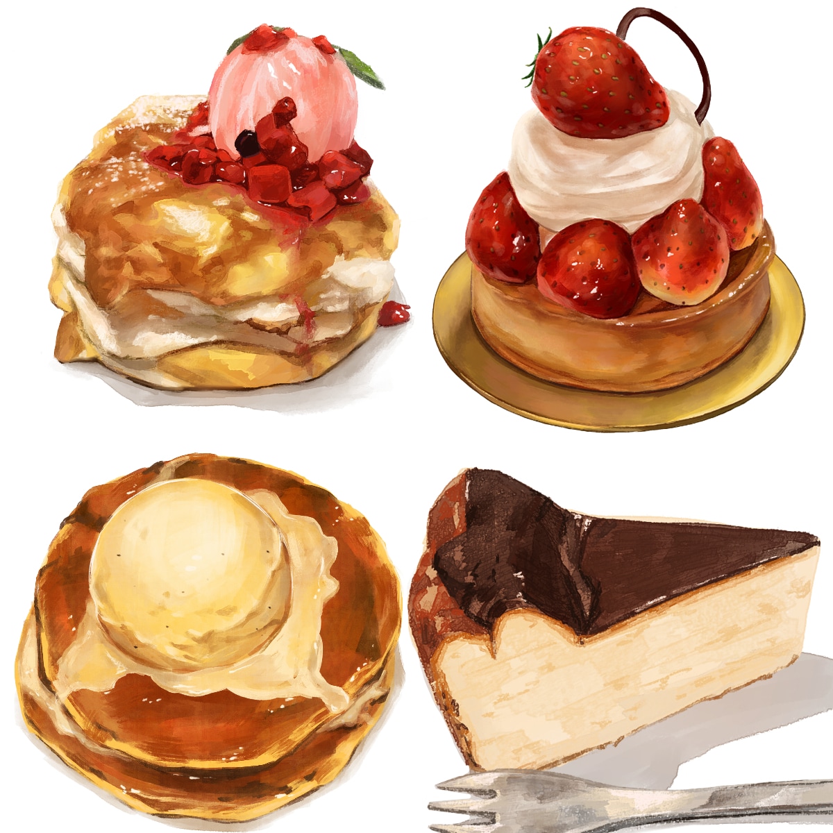 温かみのある美味しそうな食べ物イラストを描きます メニューやチラシの挿絵、パッケージイラストにも！商用利用OK イメージ3