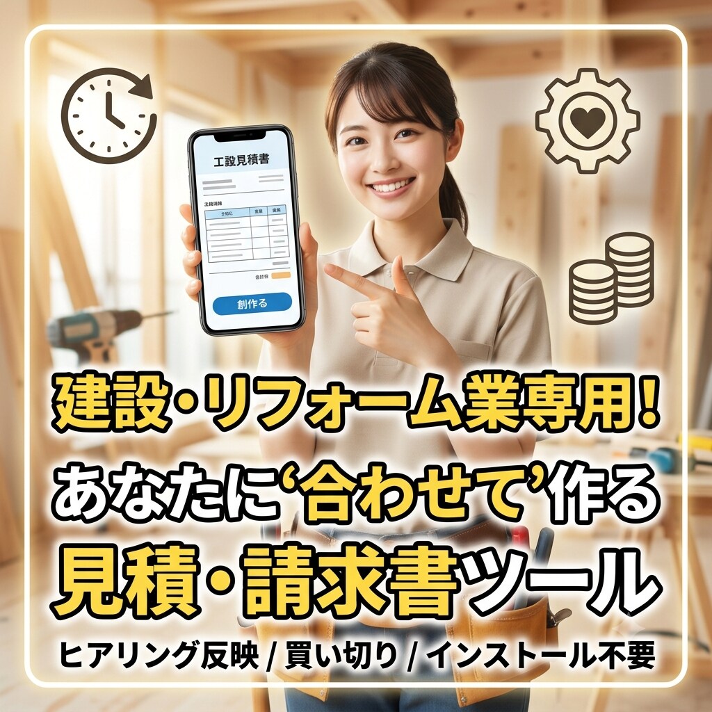 見積書・請求書作成ツール作ります 日々のルーティーンワークを簡単に イメージ1