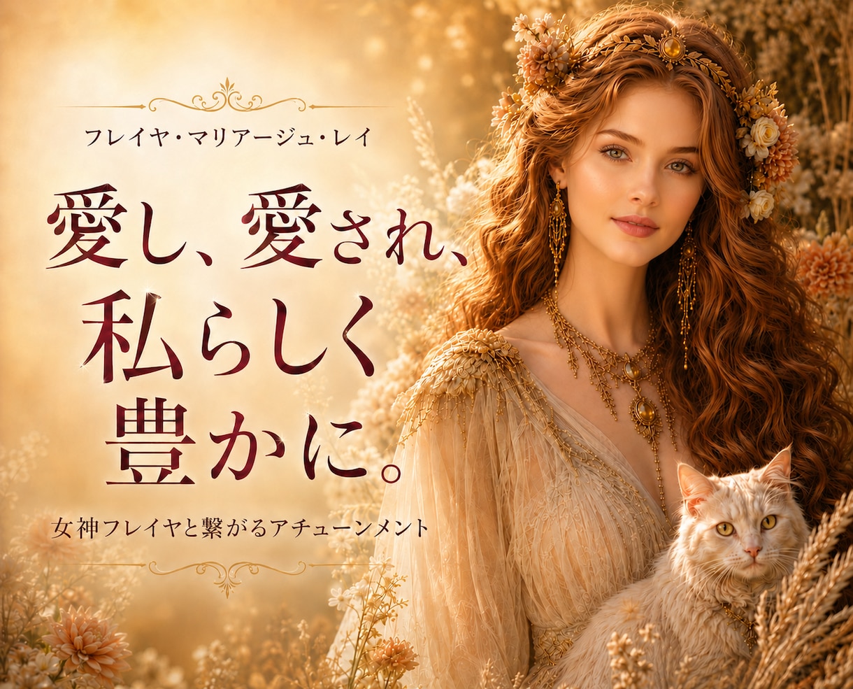 愛と豊かさ♡フレイヤ•マリアージュ•レイ伝授します ❤️北欧の女神フレイヤと繋がり、愛と結婚•豊かさを❤️ イメージ1