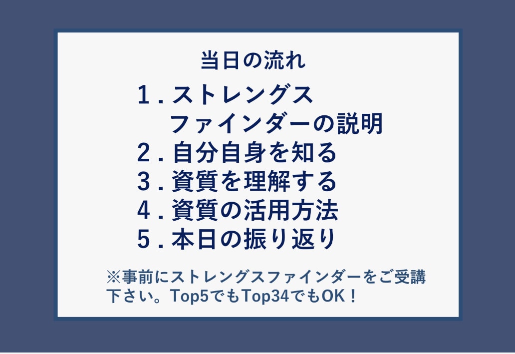 ストレングスファインダーでコーチングをします Gallup認定ストレングスコーチによるパーソナルコーチング イメージ3