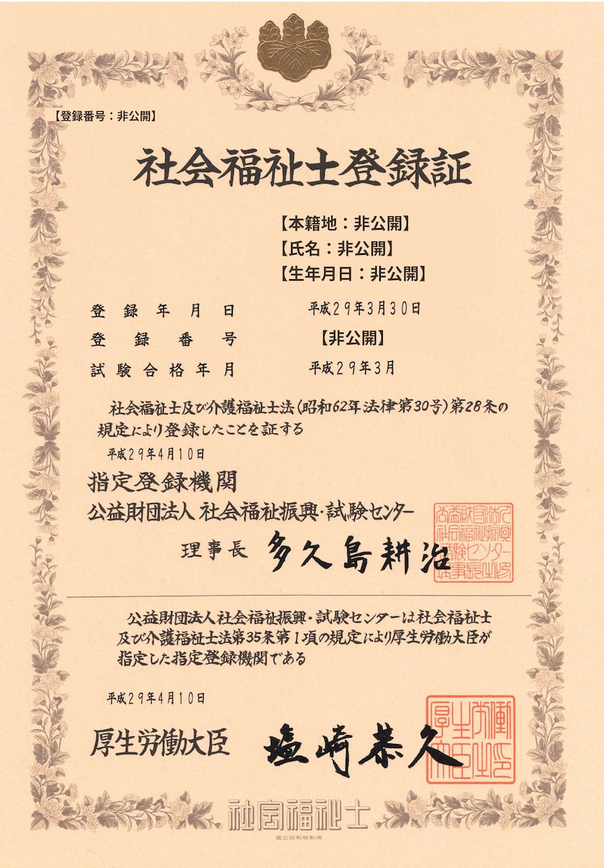 文書で相談！ 社会福祉士が日々の悩みに答えます 福祉制度（介護・障害、その他)、仕事、人間関係など イメージ1