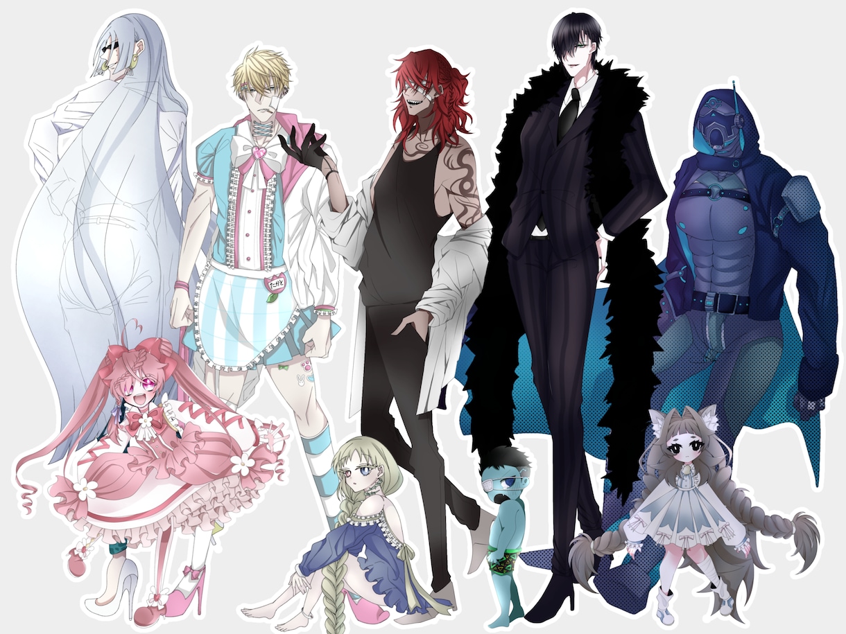 立ち絵、SNSアイコンをお描きします ロリショタ~おっさんキャラまで、幅広い年齢層をお描きします！ イメージ3