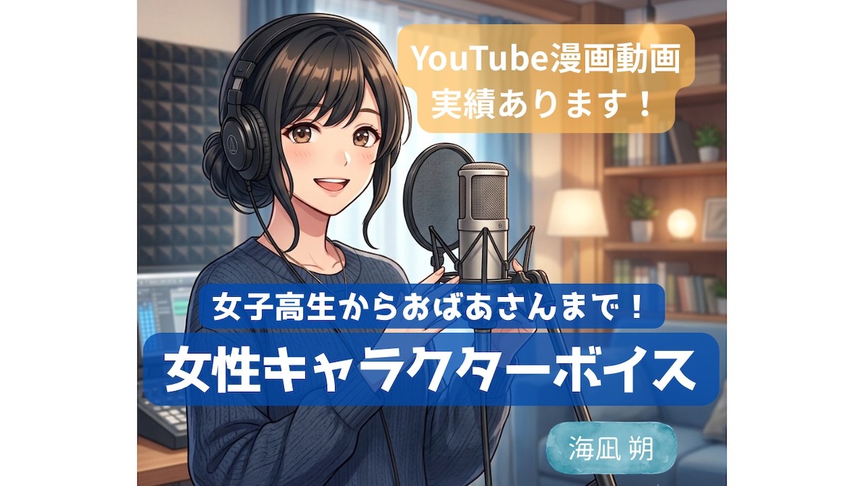 女性キャラクターボイスを自然に演じます YouTube漫画動画・広告動画の実績あり イメージ1