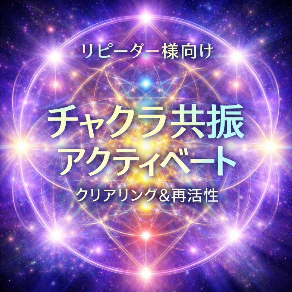 リピーター様向け｜チャクラ共振アクティベートします 再活性・再調律・巡りを戻すメンテナンス イメージ4