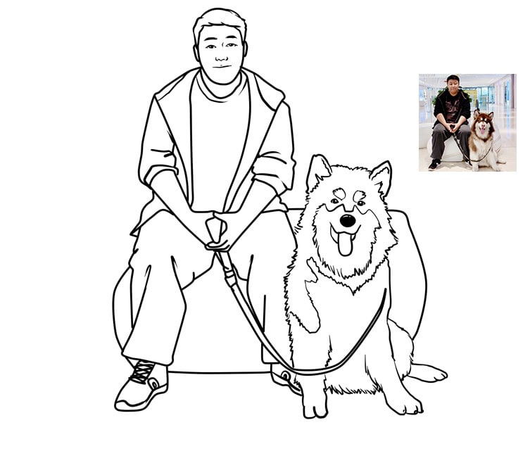 シンプルでお洒落なイラスト描きます お写真を元に似顔絵イラストをお描きします！ イメージ3