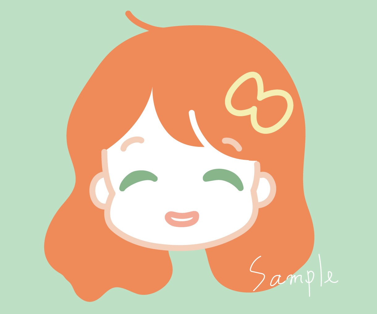 なんか気の抜けるゆるーい女の子のアイコン作ります SNSのアイコンをゆるく可愛くしたい人に イメージ4