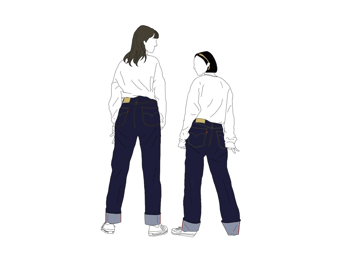 お洒落で可愛い♡ニュアンス線画をお描きします 世界に一つだけの完全オリジナルなイラストをお描きます☆ イメージ4
