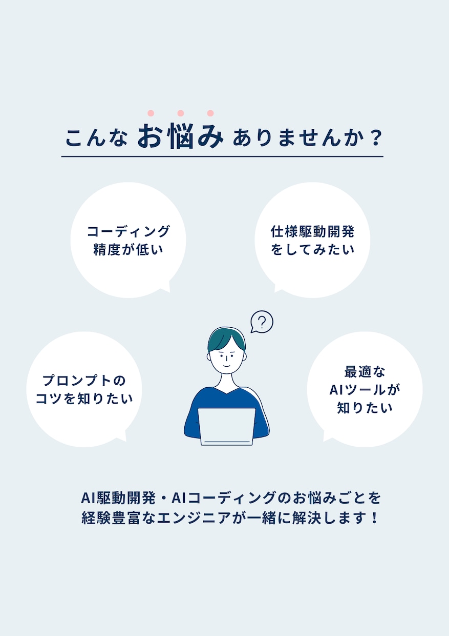 AIコーディング・AI駆動開発の相談に乗ります 現役エンジニアが単純なご相談から実装まで徹底サポート イメージ1