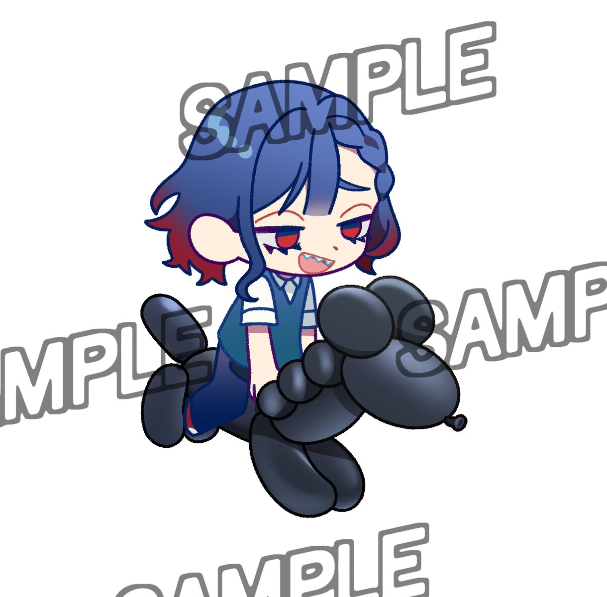 ミニキャライラスト描きます お誕生日にぴったりな風船が付いてきます！ イメージ2