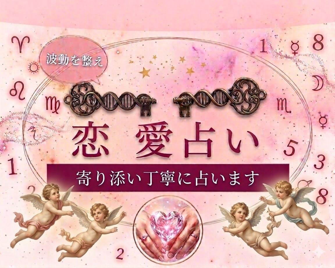 恋愛占い：数秘と星詠みであなたの恋を占います 片想い・復縁・複雑愛・夫婦問題…お悩みに優しく寄り添います イメージ1