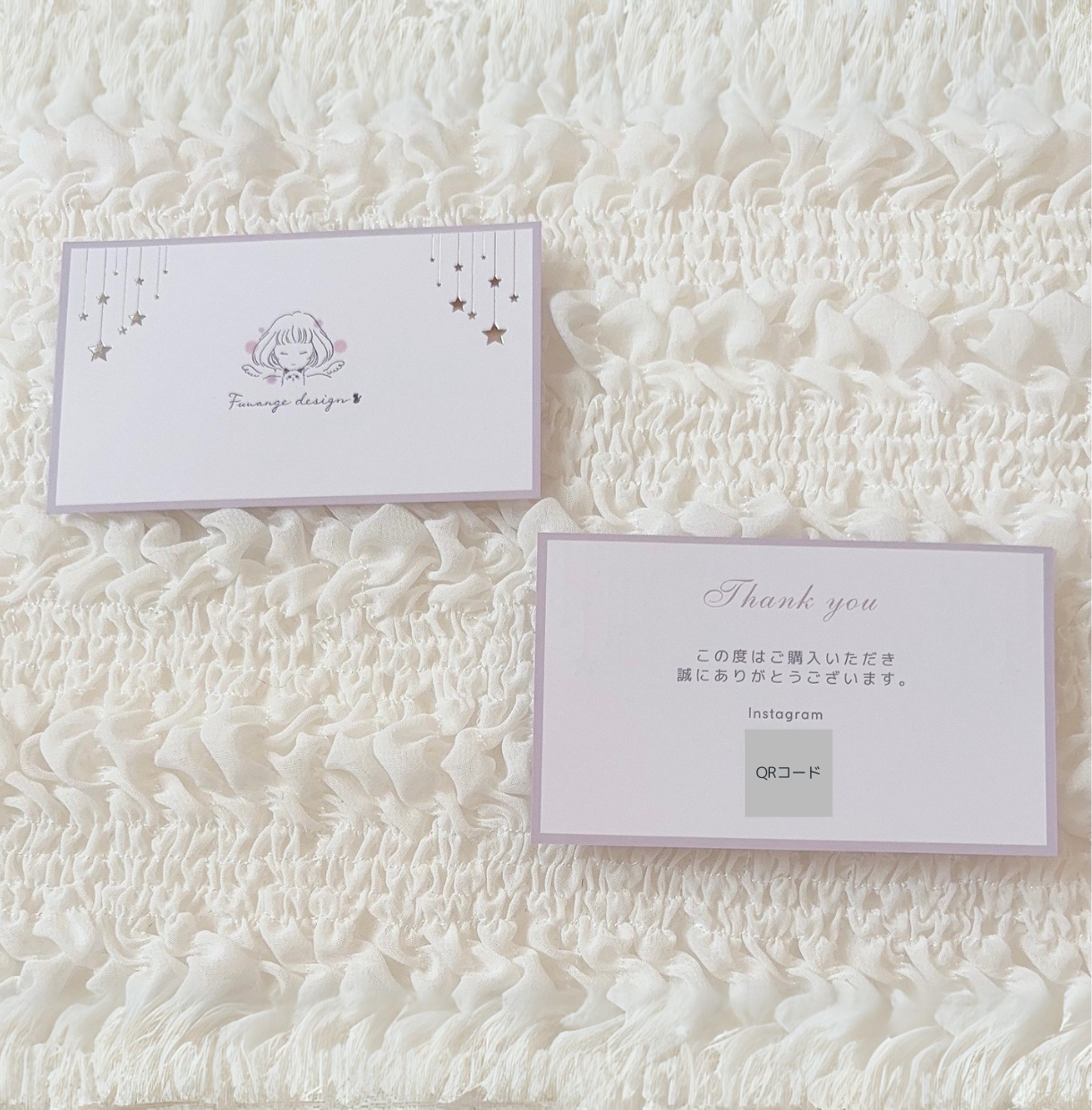 大人かわいい箔押し名刺をセミオーダーで制作します 【印刷◎】名刺から伝わる♪ふんわり大人可愛い世界観 イメージ10