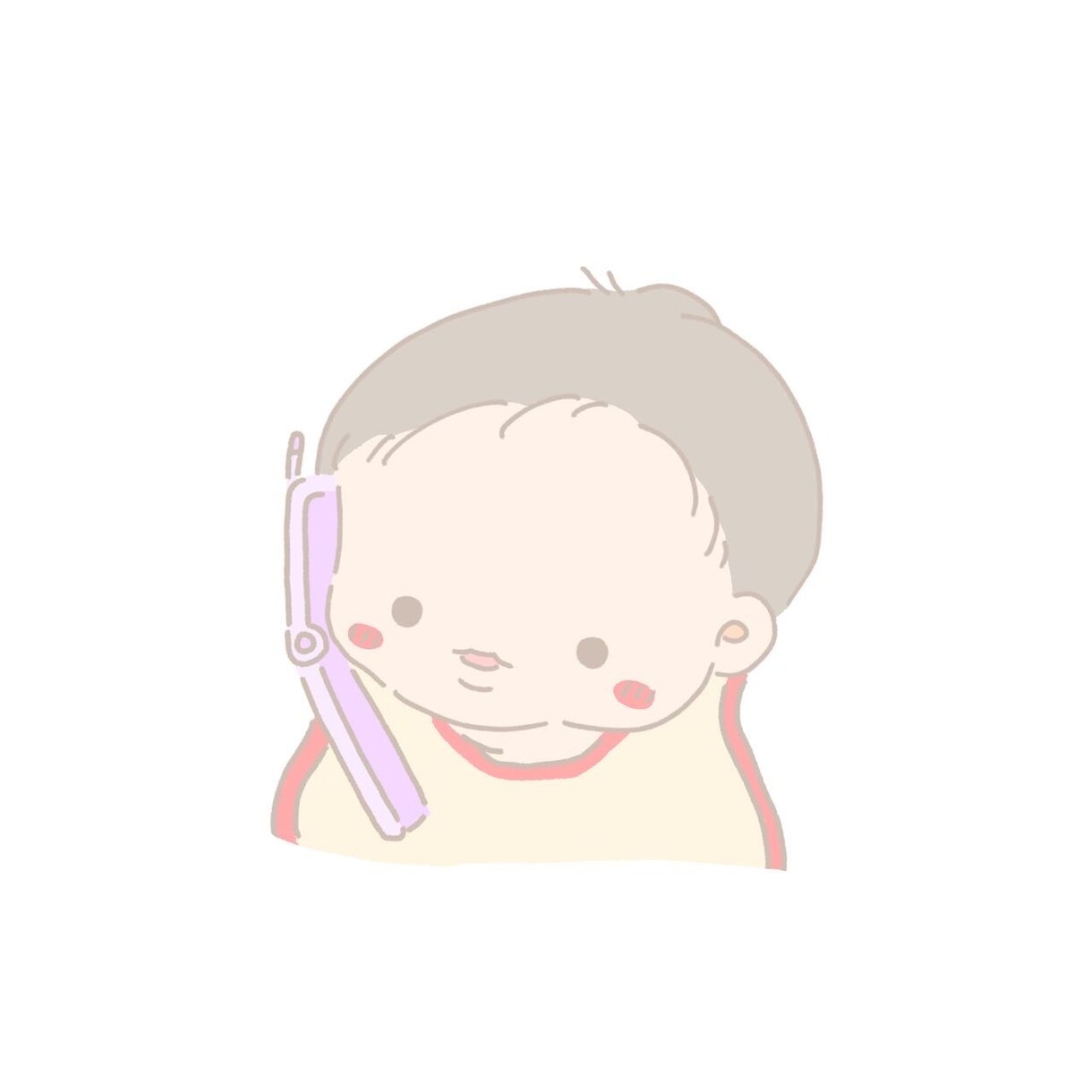 お子さんの似顔絵イラストを作成します ゆるふわなイメージの似顔絵に仕上げていきます✨ イメージ1