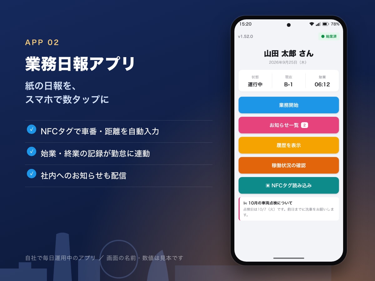紙とExcelの業務をWebシステム化します 運送・物流の現場で毎日使われるシステムを作ってきました イメージ3
