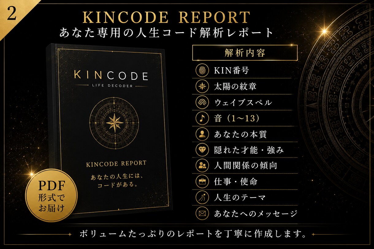 マヤ暦で人生コードを読み解く鑑定レポート作成します あなただけの人生設計図を読み解きます イメージ2